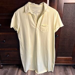 FRANK & EILEEN Lauren Polo Dress Heritage Jersey Primrose SIZE XL NWOT